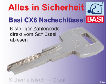 Nachschlüssel Basi CX6